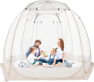 10x7 Pop-up Screen House Tent, Mesh Net Tent Canopy Shelter Gazebo with Storage Bag, Portable Screen Room Camping Canopy Instant Screen Tent for Patio, Backyard, Garden and Outdoor Activities