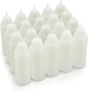 12-Hour White Candles Compatible with Candle Lanterns, Long-Burning Candles for Outdoor, Camping, Emergency, Survival Emergency Preparedness- 20Pack
