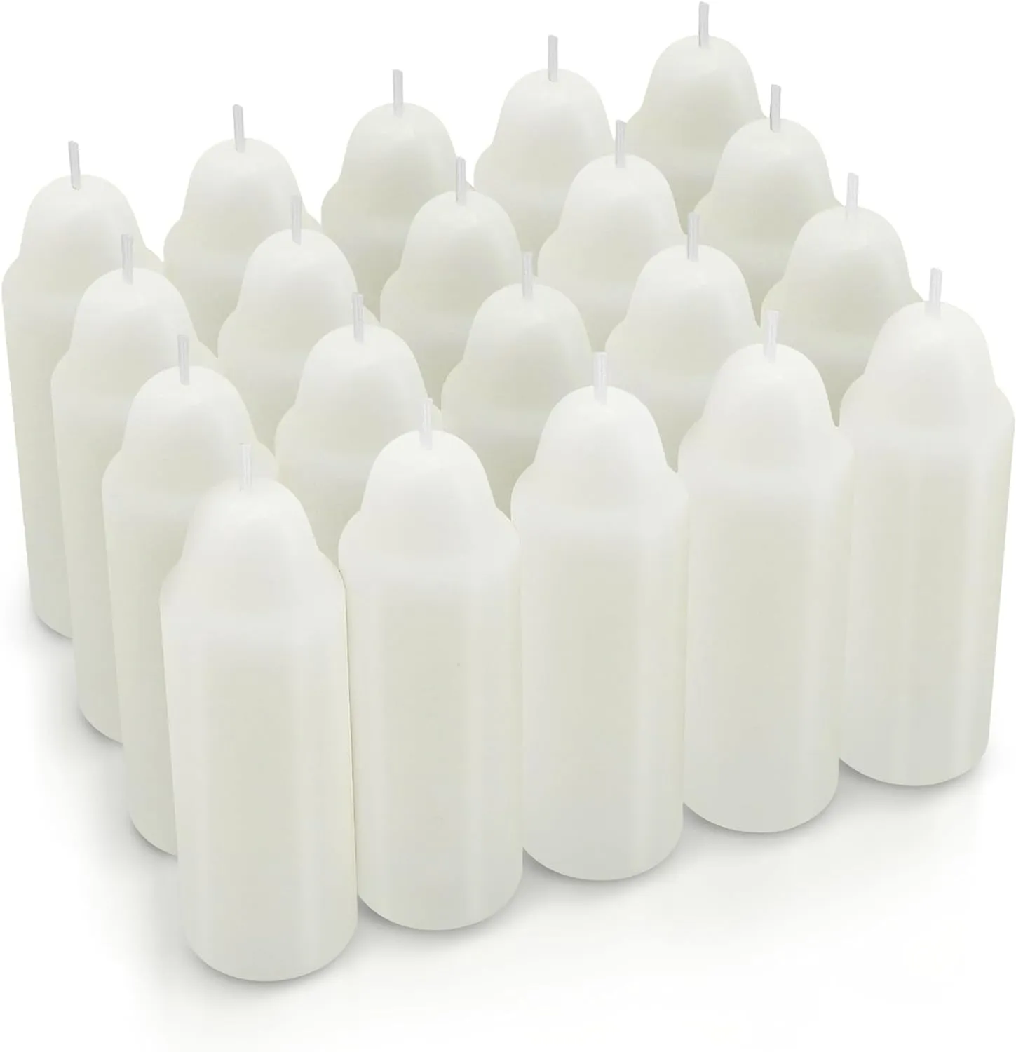 12-Hour White Candles Compatible with Candle Lanterns, Long-Burning Candles for Outdoor, Camping, Emergency, Survival Emergency Preparedness- 20Pack