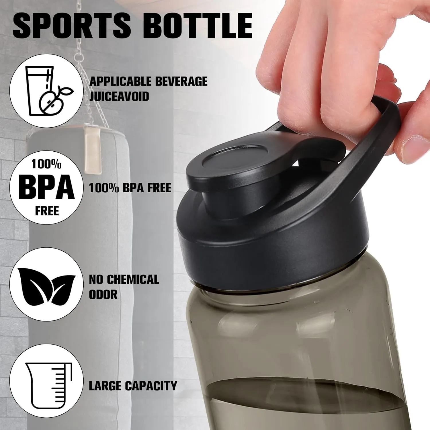 12 Pcs Plastic Sports Bottles 17 oz Reusable Water Bottles Bulk Portable Sports Drink Cups Pack with Handle for Kids Adults School Teams Gym Hike Camping Cycling(Grey)