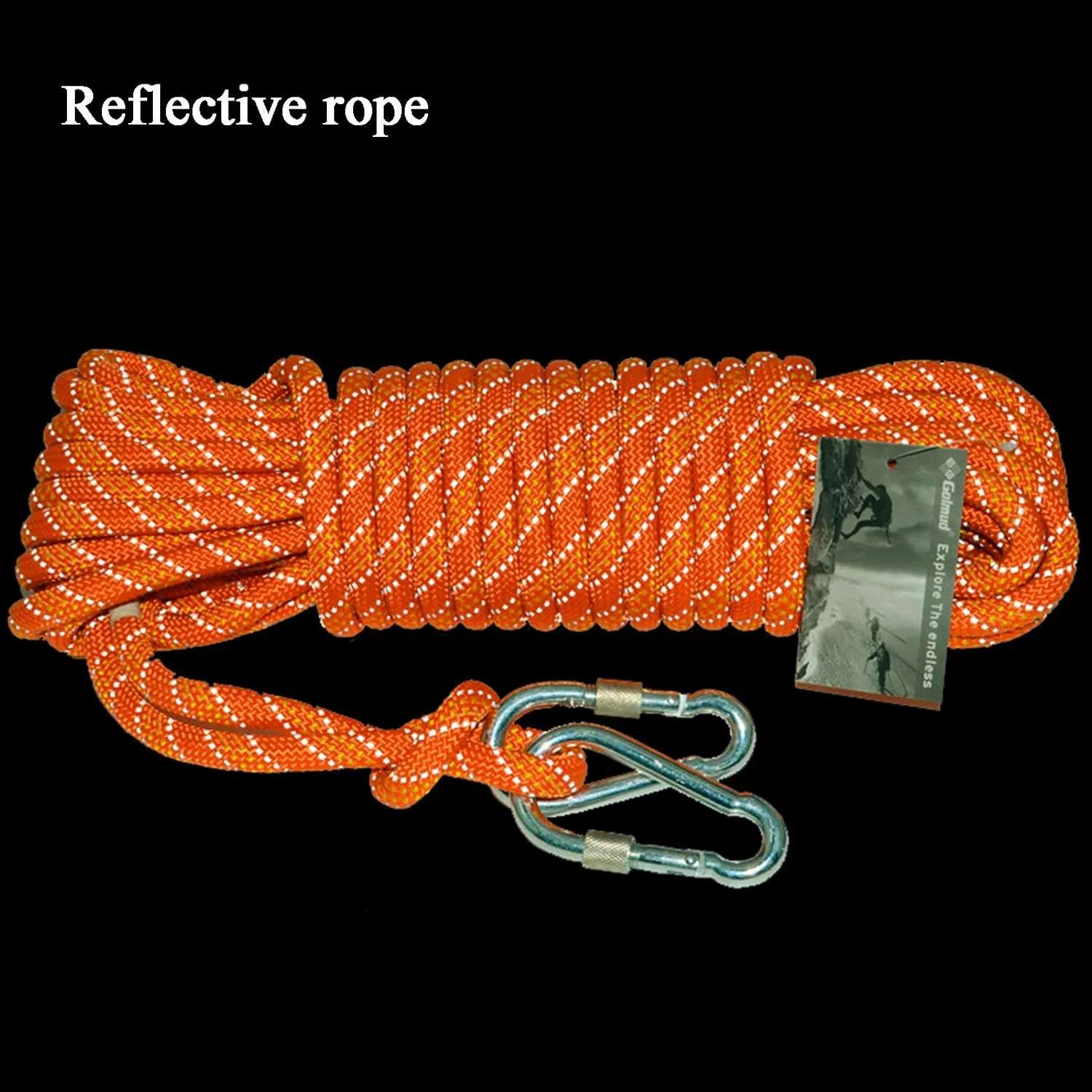 12mm Outdoor Luminous Floating Reflective Rope, Multi-Functional Guide Warning Rope (Orange)(Size:80M)