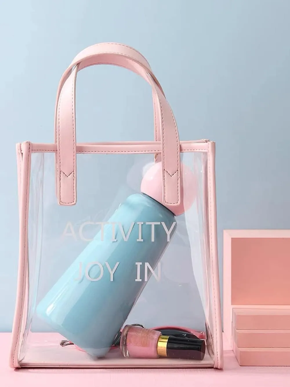 17 oz About 500 ML Stainless Steel Water Bottle - Vacuum Insulated Water Bottle -Hot&cold Drink Metal Water Flask,BPA Free (Blue pink)