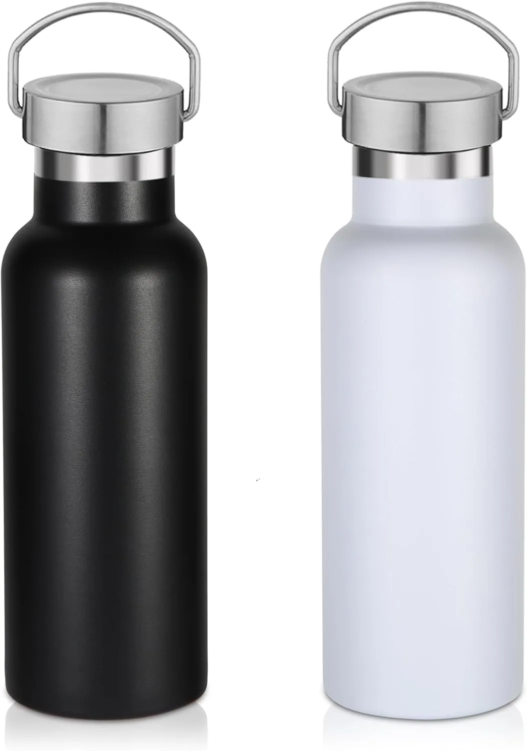 17oz Stainless Steel Water Bottle,Leak-Proof Sweat-Proof Travel Flask,Double Wall Vacuum Thermos,Portable Insulated Cup,Reuseble Metal Bottle for School Sports Hikers Kids,Mix(2Packs)
