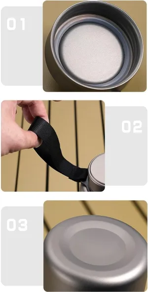 1PC Water Bottle 1000ML, Pure Titanium Water Bottle is Suitable for Outdoor Camping, Finishing
