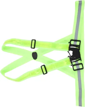 1Set Luminous Reflective Vest Adjustable High Visibility Belt for Night Running Outdoor Activities Elastic Design for Comfortable Fit Bright Reflective Straps for Enhanced Safety