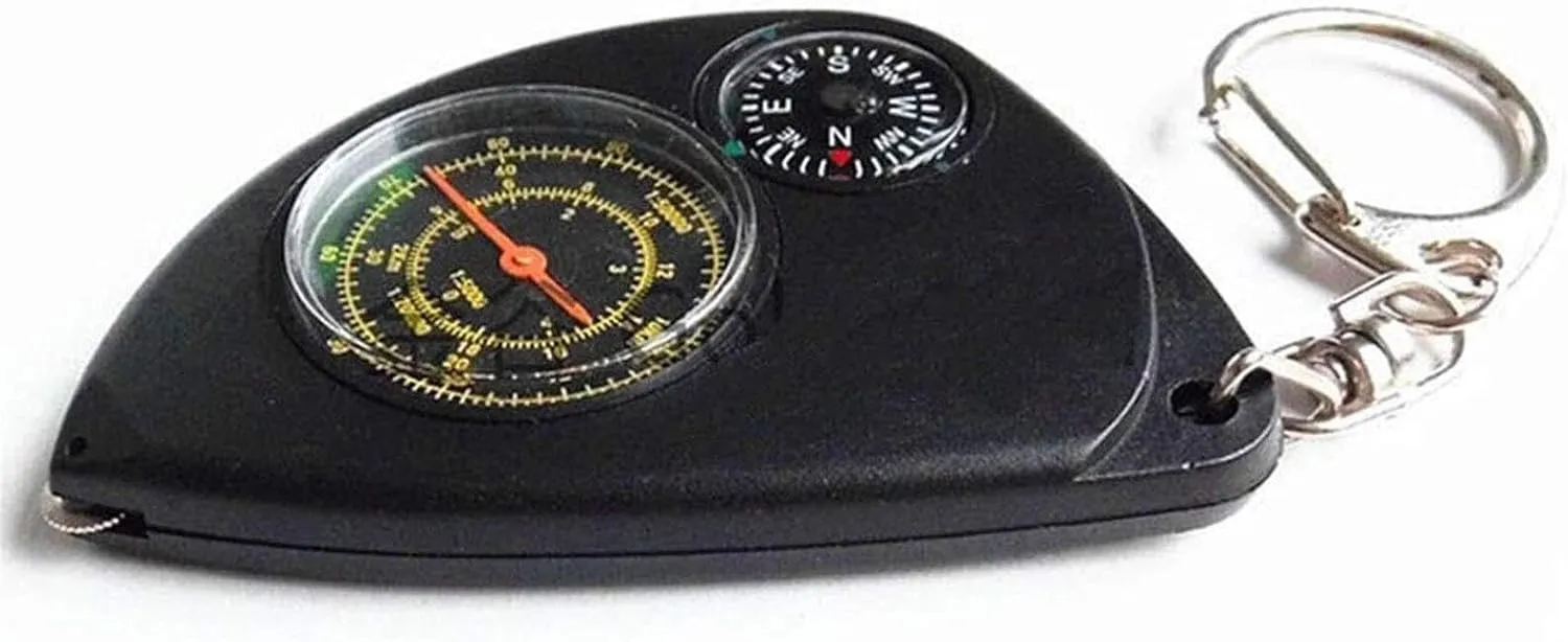 2 in 1 Compass, Multifunction Odometer, Outdoor Camping Map Rangefinder Compass, for Mountaineering or Hiking