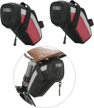 2 Pack Bike Seat Bag, Cycling Bag,Bicycle Saddle Bag,Bicycle Saddle Bag With reflective for a Safety ride Seat Bag, Bike Bag,bike bags for Mountain Road Bikes