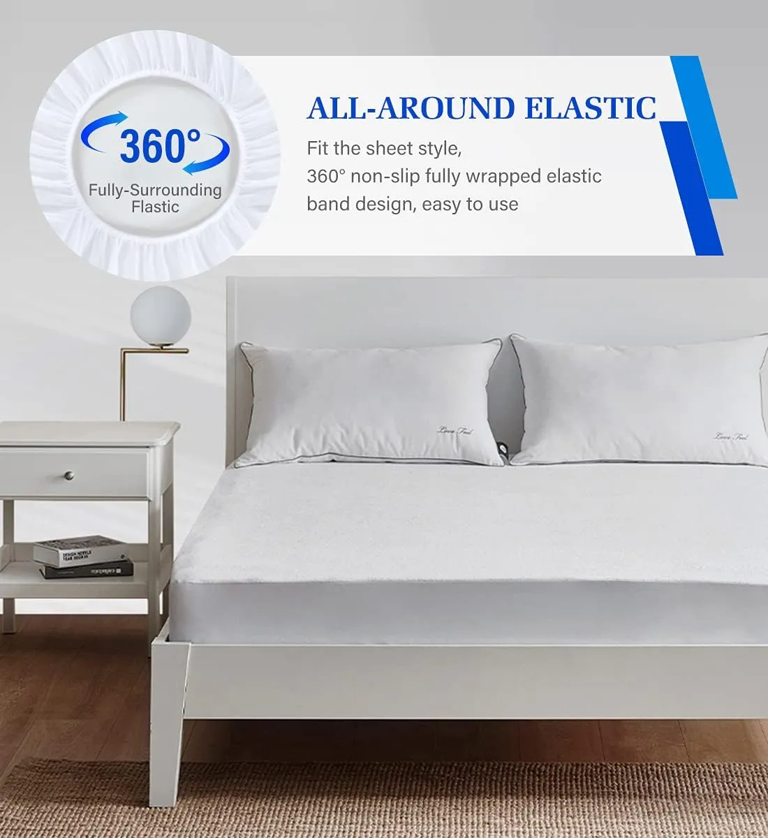 2 Pack Twin XL Mattress Protector,Mattress Cover Noiseless Waterproof Soft Breathable Terry for Pets Kids Adults 39" x 80"