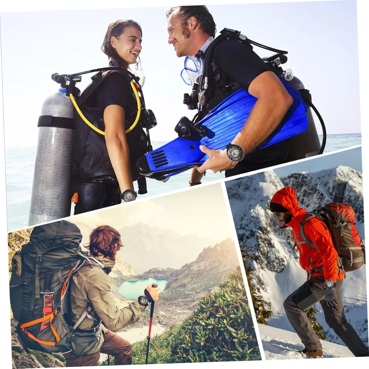 2 Pcs Compass Outdoor Navigation Tools Outdoor Pocket Backpack Travel