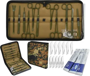24 PC U.S. Army Style Surplus Emergency Survival Kit - Bleed Contol Kit - First Aid Kit - Zipper Pouch MLT-02
