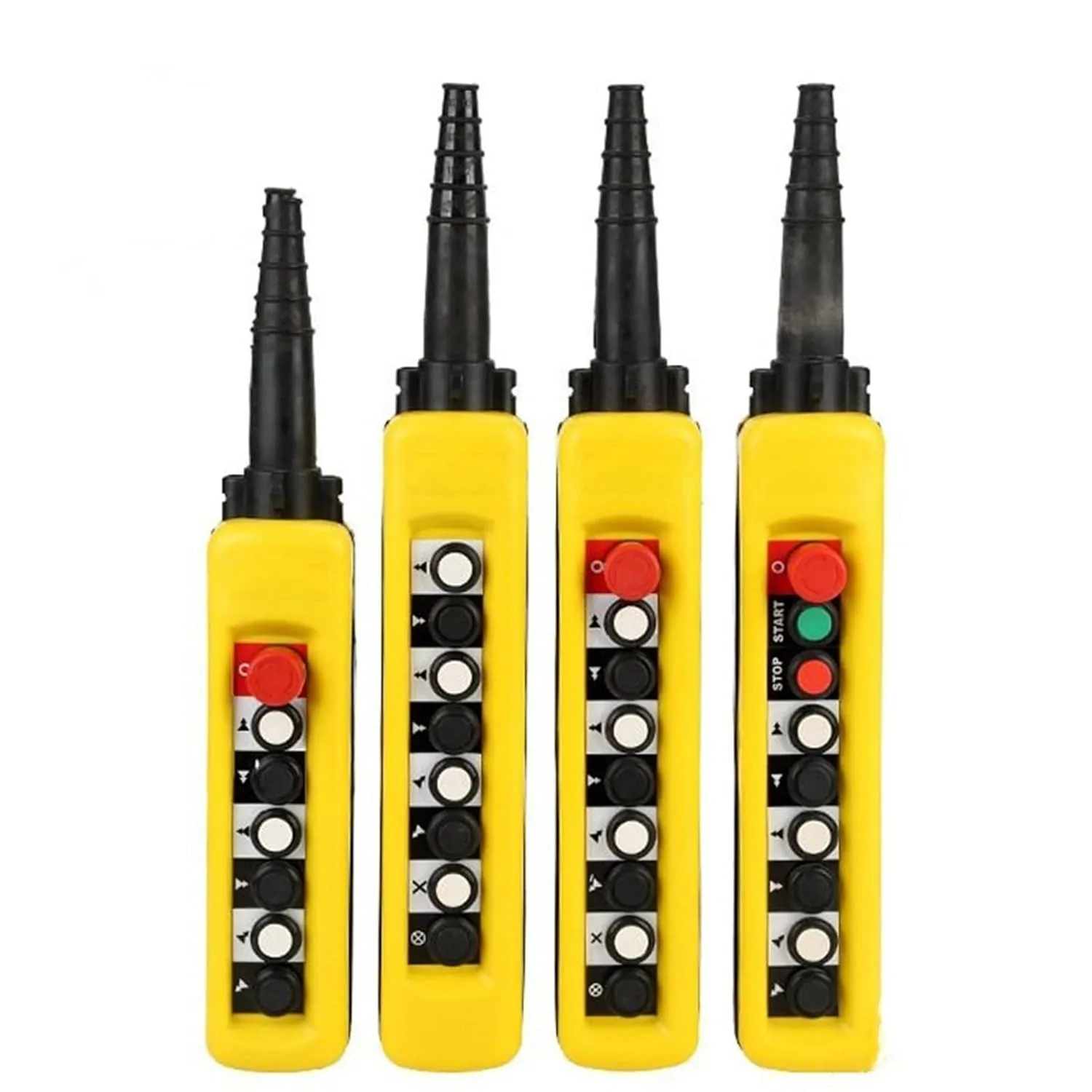 2/4/6/8 Pushbuttons Double Speed Hoist Crane Pendant Control Stations with Emergency Stop for Circuits Double Insulated(C)