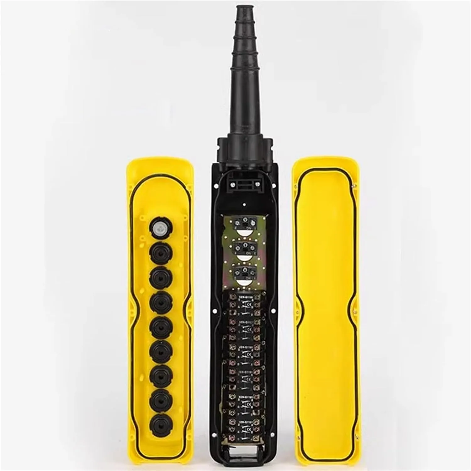 2/4/6/8 Pushbuttons Double Speed Hoist Crane Pendant Control Stations with Emergency Stop for Circuits Double Insulated(C)