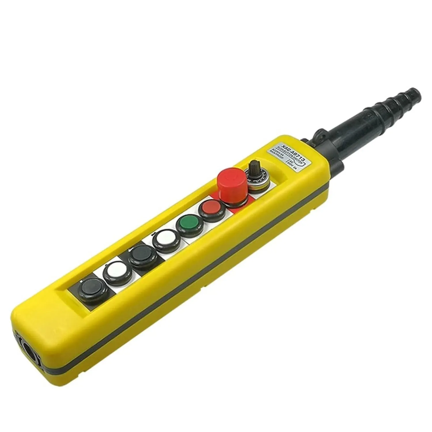 2/4/6/8 Pushbuttons Double Speed Hoist Crane Pendant Control Stations with Emergency Stop for Circuits Double Insulated(C)