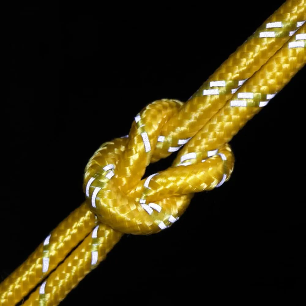 2Pack 5m Reflective Guyline Solid Braid Nylon Camping Rope with Adjustable Lifting Pulley Lanyard,5mm Camping Rope Cord Utility Tent Accessory for Outdoor Travel,Hiking,Backpacking