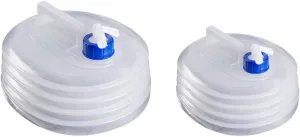 2pcs Collapsible Outdoor Water Buckets Transparent Pe Camping Hiking Bucket Faucet Leakproof Car Camping Gadget
