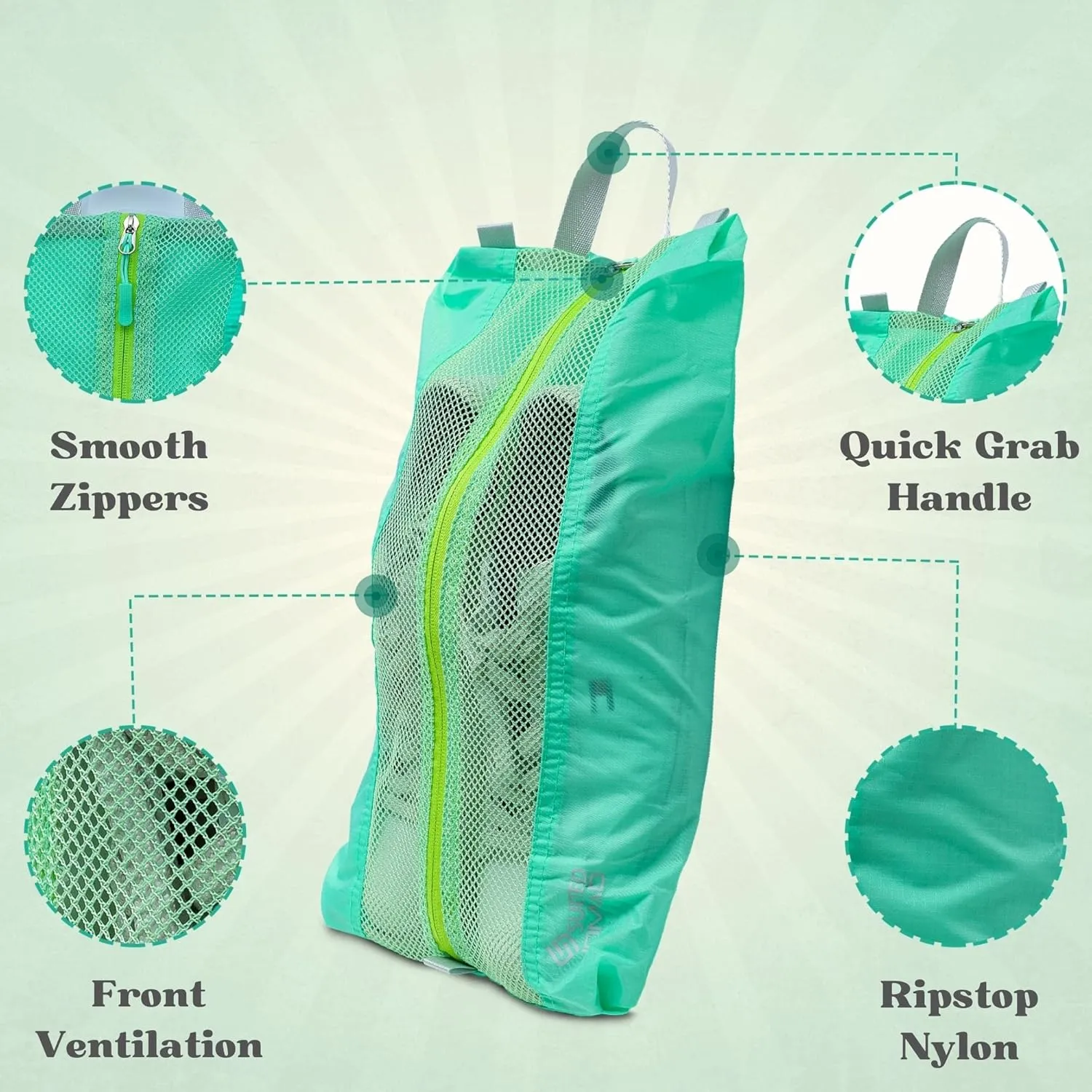 3 Pack Ultralight Shoe Bags for Travel Set, Extra Large Shoe Packing Cubes Portable Pouch with Zipper