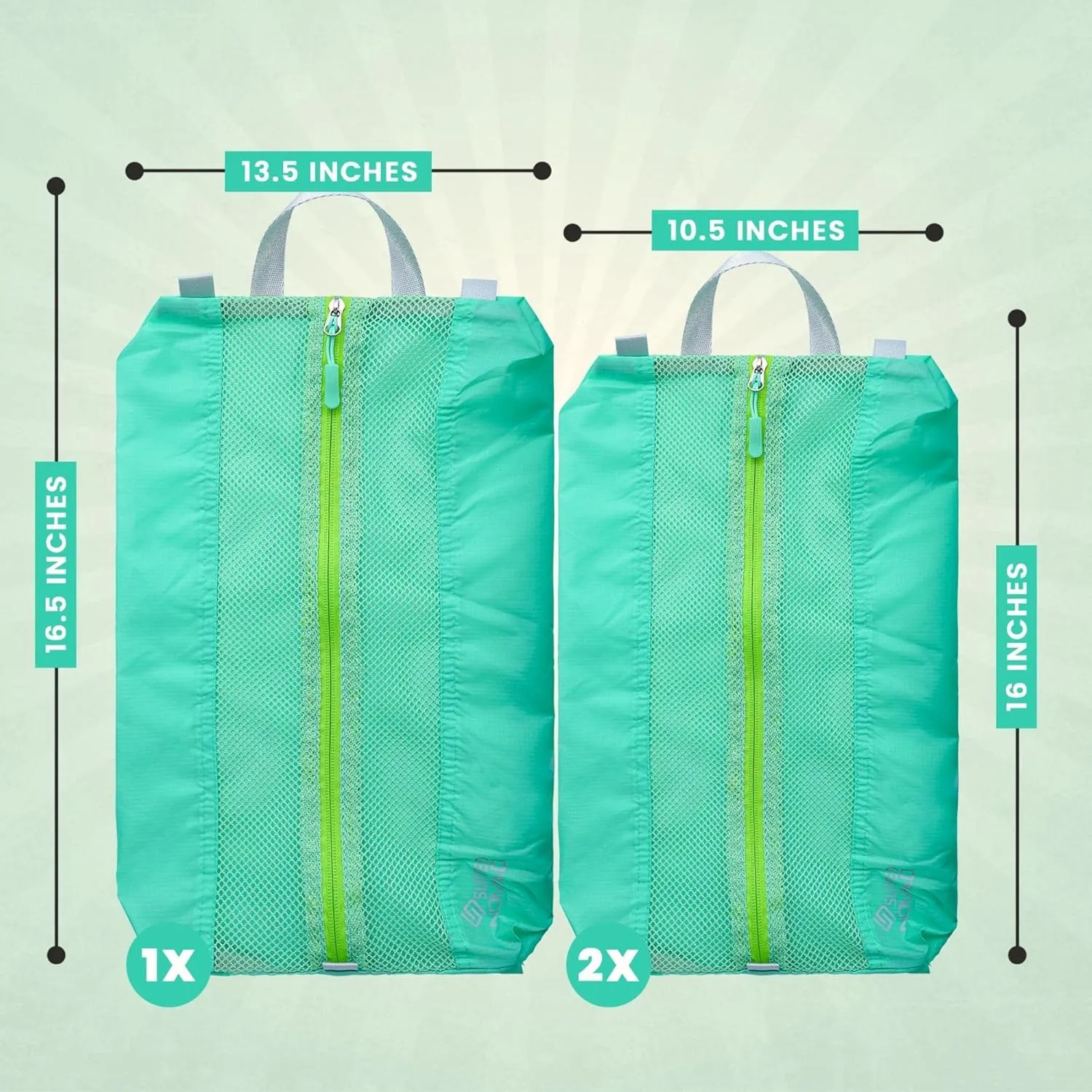 3 Pack Ultralight Shoe Bags for Travel Set, Extra Large Shoe Packing Cubes Portable Pouch with Zipper