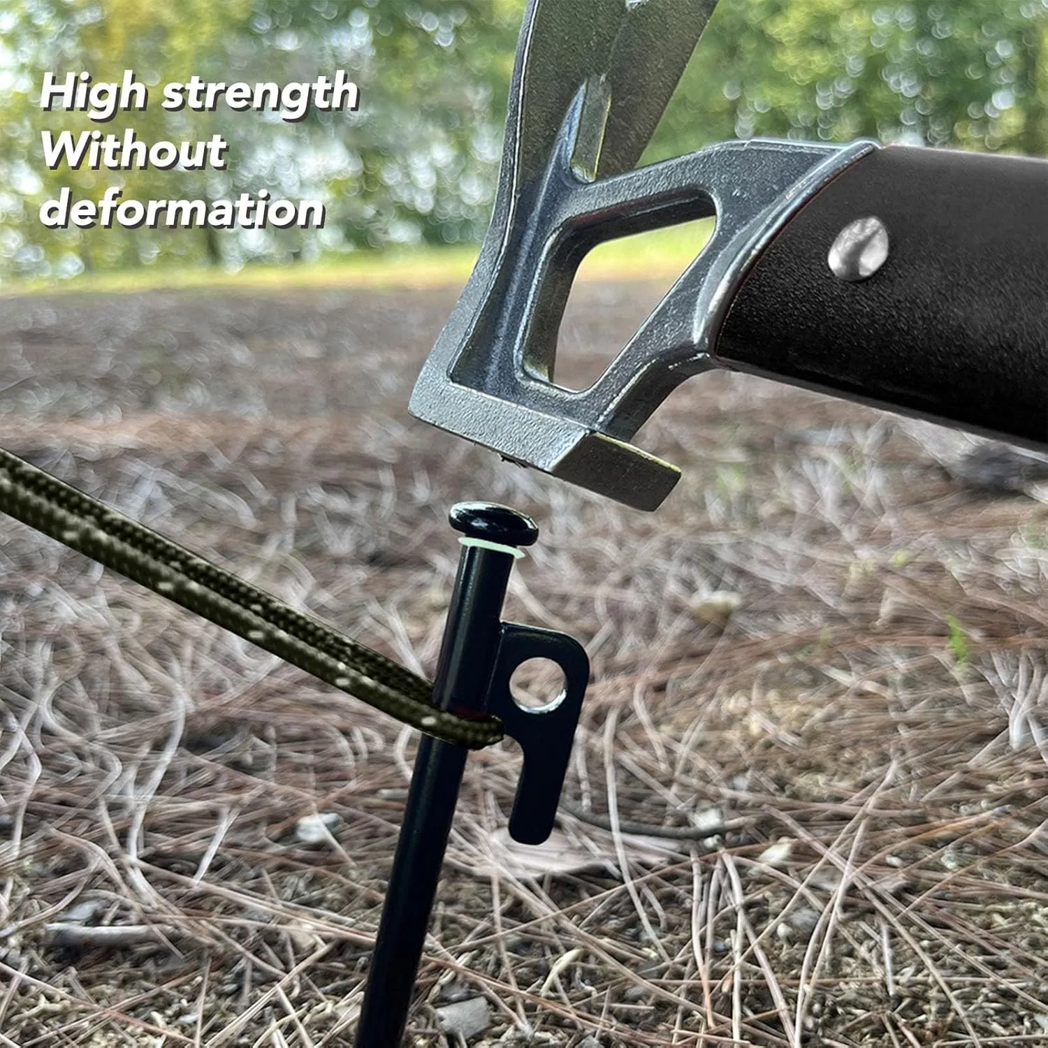 30cm Tent Stakes, Multiuse Tent Camping Stakes with 4mm Outdoor Guy Lines, Ground Stakes Tent Spikes for Camping Patio, Garden, Canopies (Khaki)