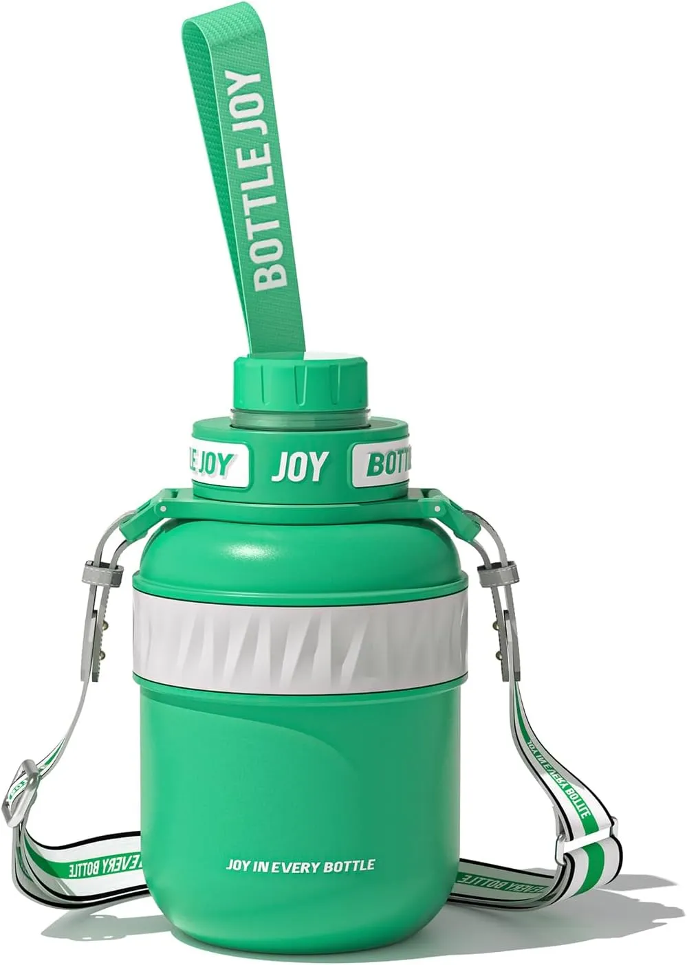 32 oz Stainless Steel Water Bottle with Strap, Double Vacuum Insulated Water Bottle Eco-Friendly and Dishwasher Safe Leakproof Closeable Lid for Cold Drinks Sports Travel School Car