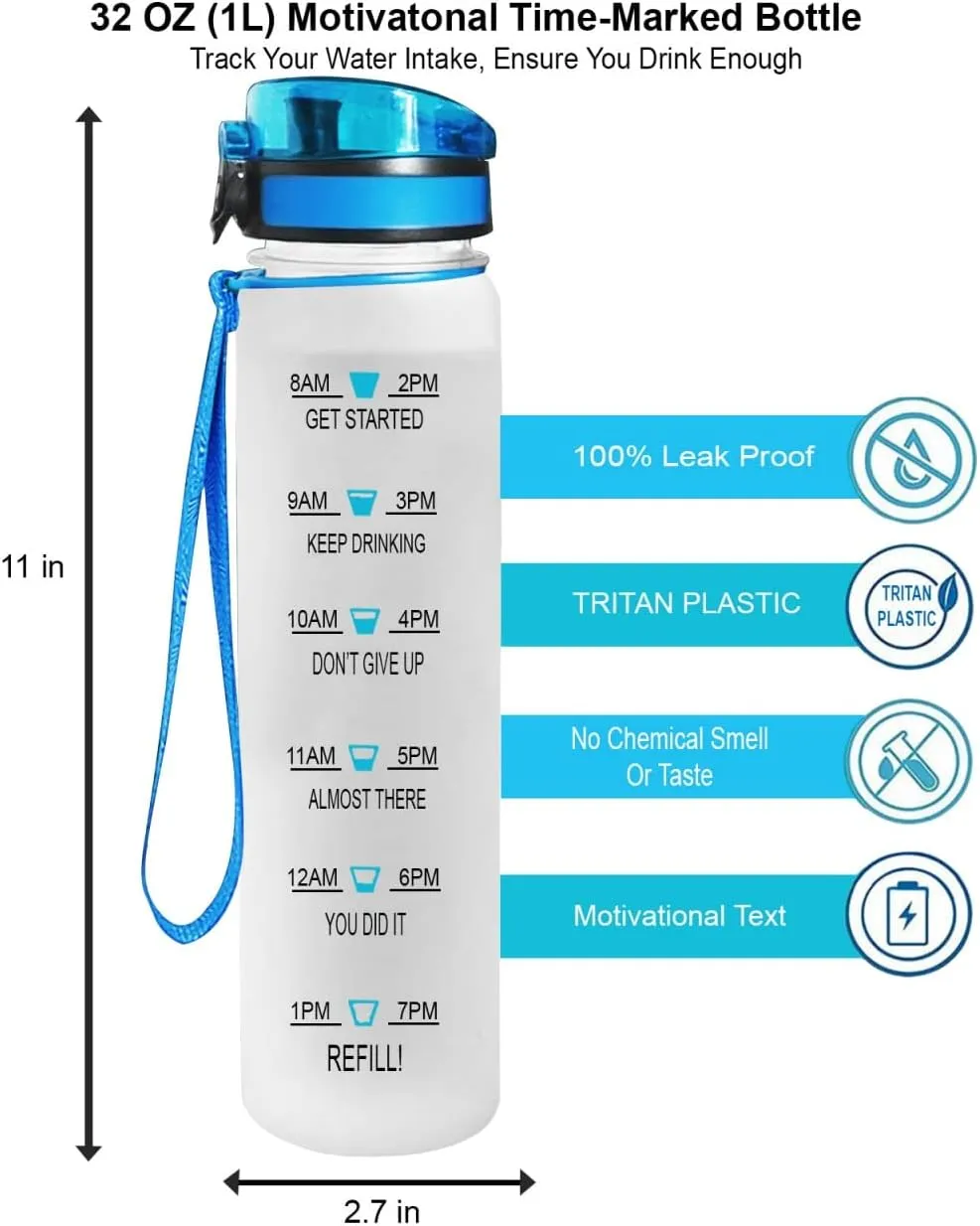 32 Oz Water Track Bottle, Just A Girl Water Bottle With Time Marker, Bear Motivational Insulated Water Bottle, Gifts For Family Friend