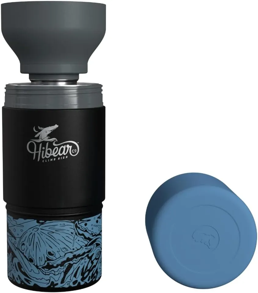 32oz All-Day Adventure Flask: The Insulated Multi-Tool of Beverage Bottles - Craft Pourover, Cold Brew, Tea, Water Infusion, Wine Decanting, Hydration. (Moon Tide)