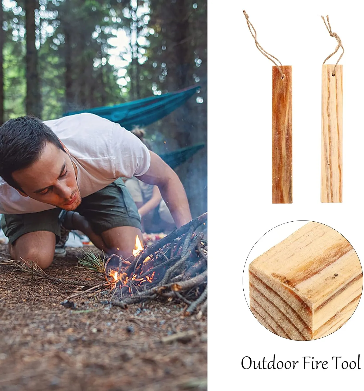 4 Pcs Pine Strips Simple Wood Burner Travel