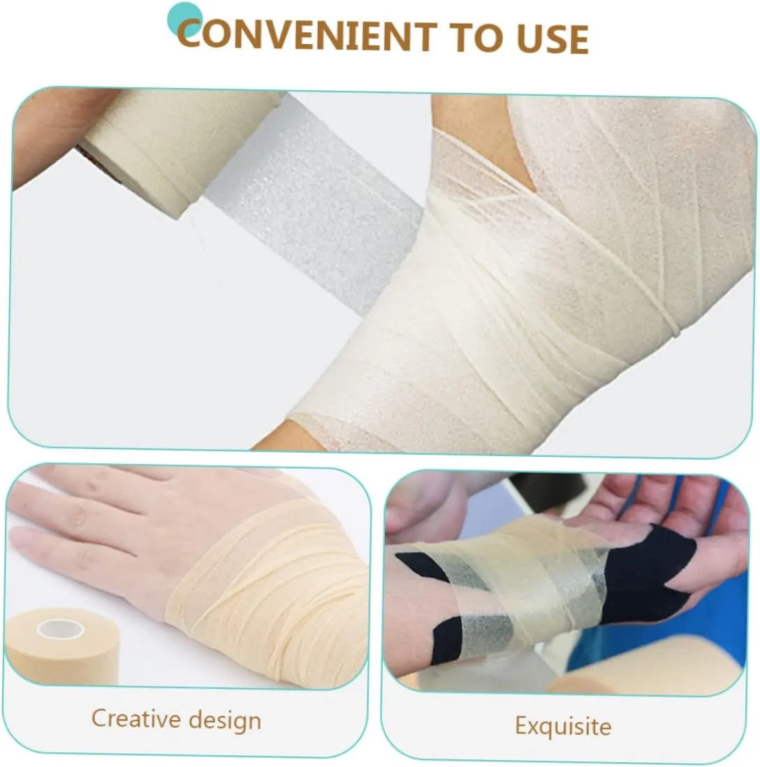 4 Rolls Elastic Sports Tape Pre-wrap Bandage Waterproof for Ankle Wrist Knee Protection