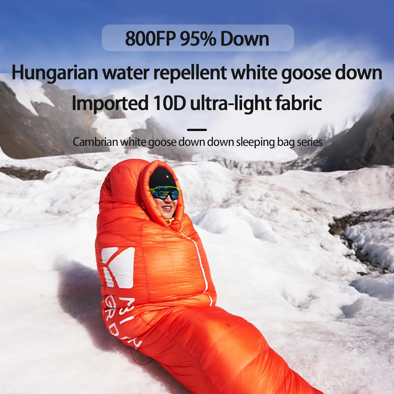 400G Ultralight Mummy Sleeping Bag, 10D Kolon Nylon Water-Resistant Sleeping Bag for Adults, Suitable for -5-5℃ Sleeping Bag for Camping