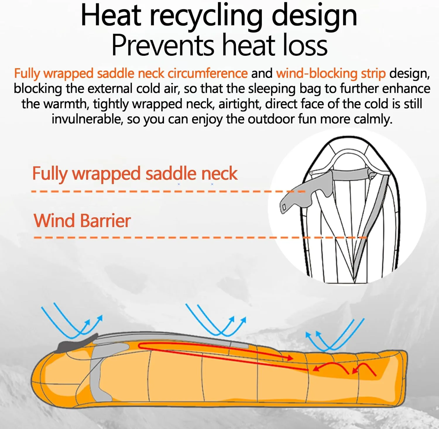 400G Ultralight Mummy Sleeping Bag, 10D Kolon Nylon Water-Resistant Sleeping Bag for Adults, Suitable for -5-5℃ Sleeping Bag for Camping
