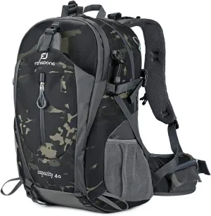40L Waterproof Lightweight Hiking,Camping,Travel Backpack for Men Women (camo)