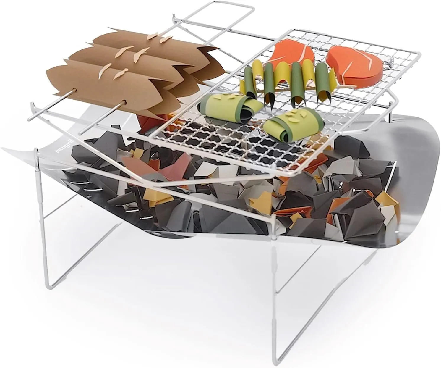 498 Ultralite BBQ Grill and Stove, 2 Grates, 1 Skewer