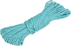 4mm Outdoor Guy Lines Tent Cord, Luminous Reflective Tent Guide Rope, Camping Rope for Tent Tarp, Canopy Shelter, Camping, Hiking, Backpacking(31m Lake Blue)