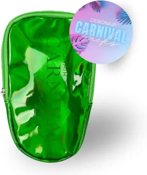 4N1 Carnival Thigh Bag, Leg Harness, Waist Pack, Crossbody Bag - with Adjustable No Slide Elastic Straps in Holographic | Debonair Carnival Packs, Green, 20 cm x 12 cm x 3.5 cm, Thigh Bag
