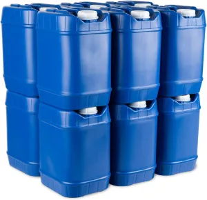 5-Gallon Stackable Water Storage Containers, Emergency Water Storage for Camping and Disaster Preparedness, 60 Gallons