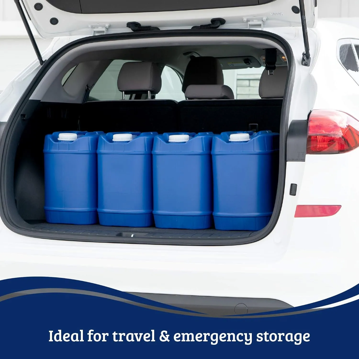 5-Gallon Stackable Water Storage Containers, Emergency Water Storage for Camping and Disaster Preparedness, 60 Gallons