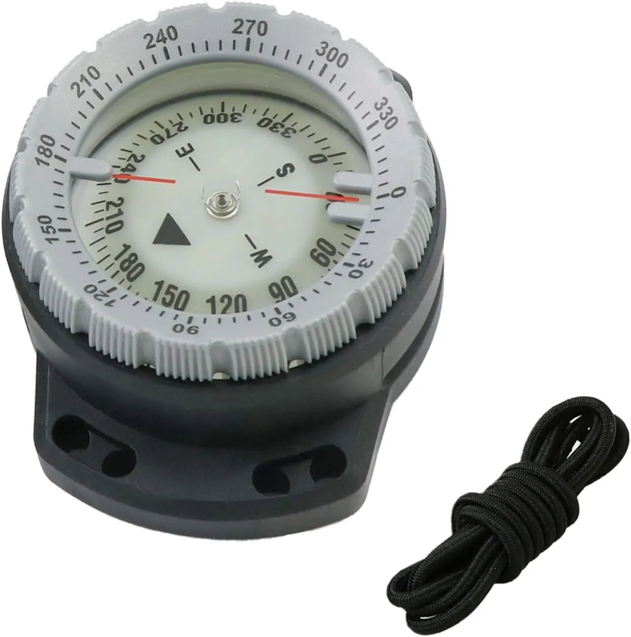 50M Underwater Diving Compass Luminous Dive Wrist Compass Waterproof Navigation Tool with Elastic Rope for Diving Camping and Other Outdoor Activity