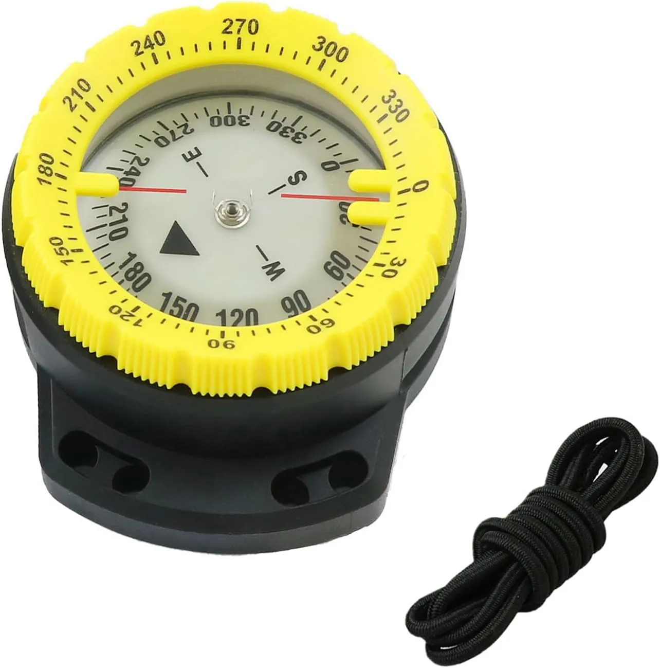50M Underwater Diving Compass Luminous Dive Wrist Compass Waterproof Navigation with Elastic Rope for Diving Camping and Other Activity