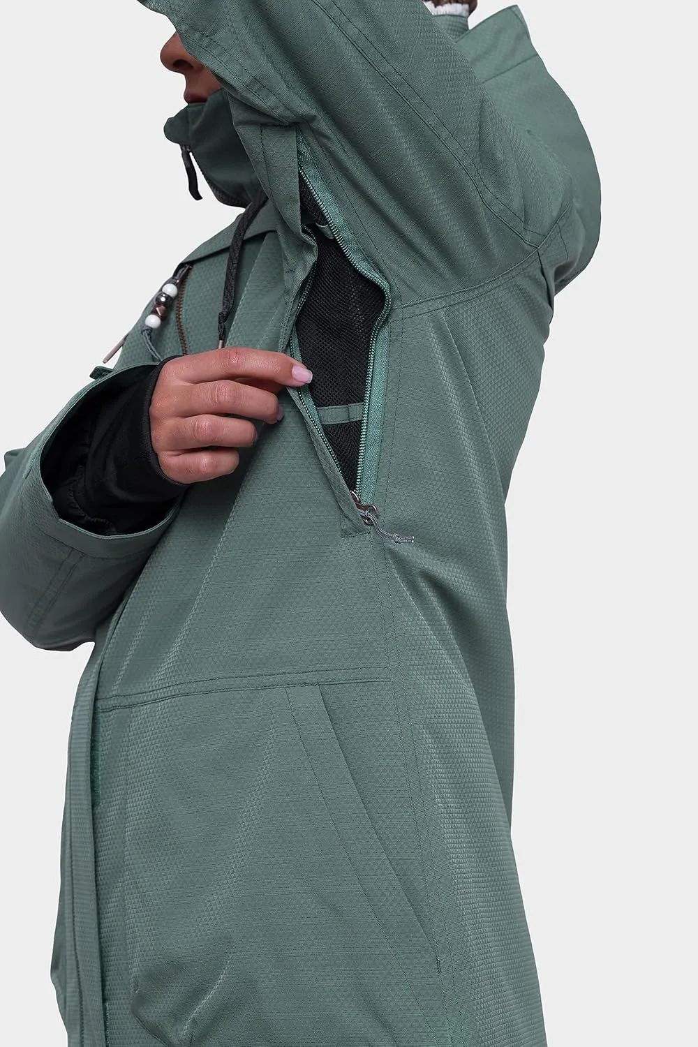 686 Women's Spirit Insulated Jacket - 2-Layer Fabric Design with Faux Fur and Satin Lining - Water & Weather Resistant