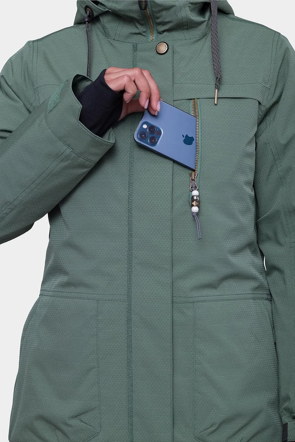 686 Women's Spirit Insulated Jacket - 2-Layer Fabric Design with Faux Fur and Satin Lining - Water & Weather Resistant