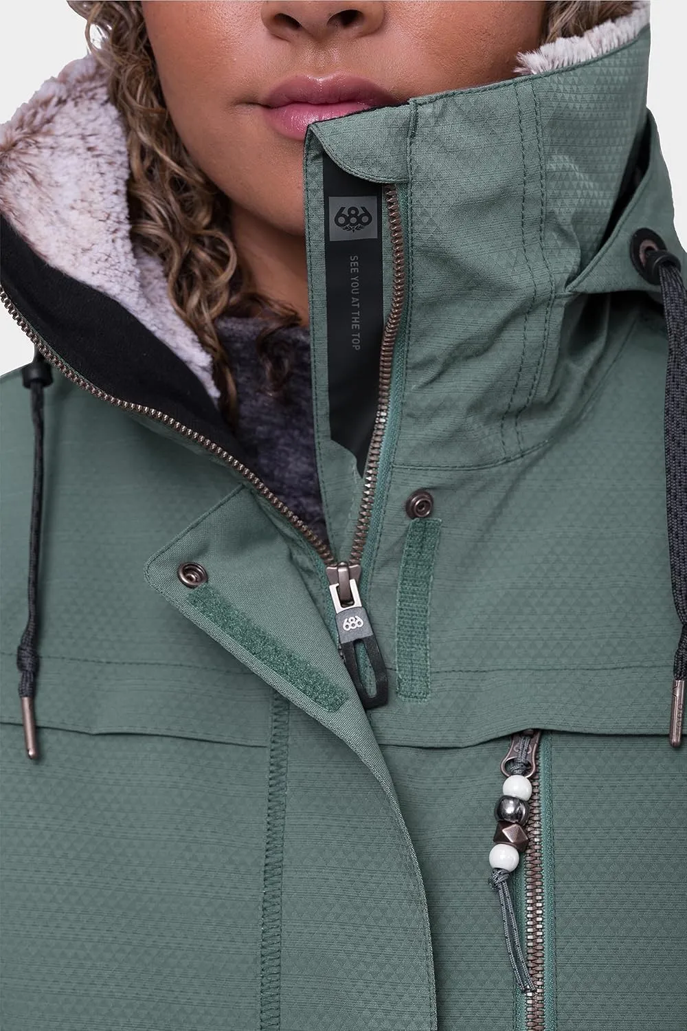 686 Women's Spirit Insulated Jacket - 2-Layer Fabric Design with Faux Fur and Satin Lining - Water & Weather Resistant