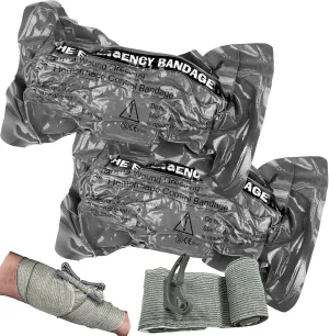 6" Israeli Style Emergency Bandage, Compression Bandage Compression Trauma Wound Dressing for Emergency Wound Dressing, First Aid and IFAK Trauma Military (2PCS)