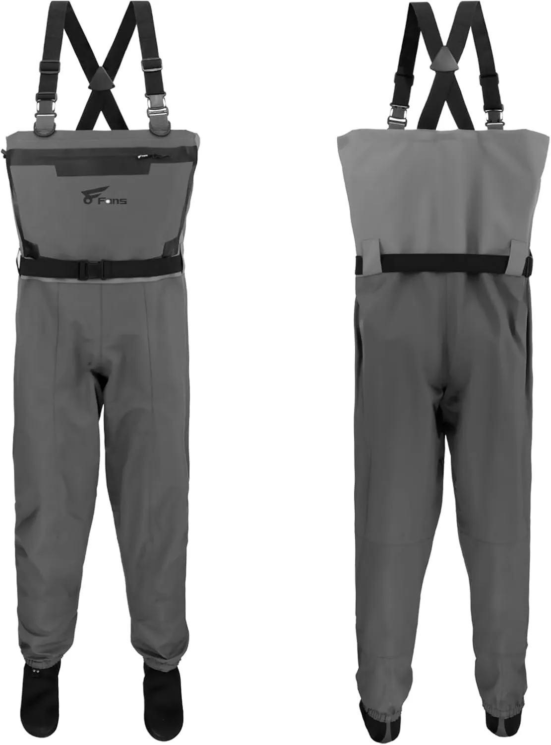 8 Fans Fishing Chest Waders for Men and Women, Waterproof Breathable Stockingfoot Wader -3 Layer Neoprene/Lightweight/Hunting