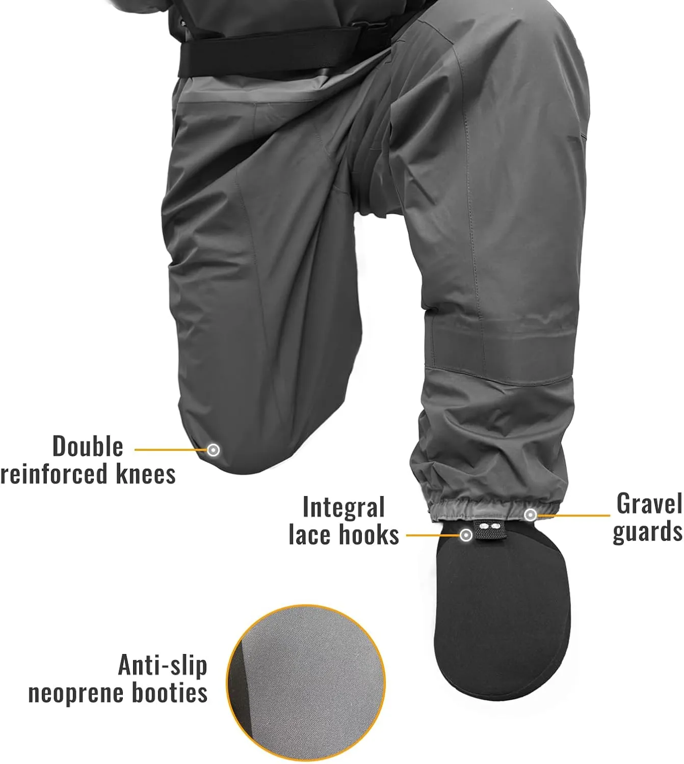 8 Fans Fishing Chest Waders for Men and Women, Waterproof Breathable Stockingfoot Wader -3 Layer Neoprene/Lightweight/Hunting
