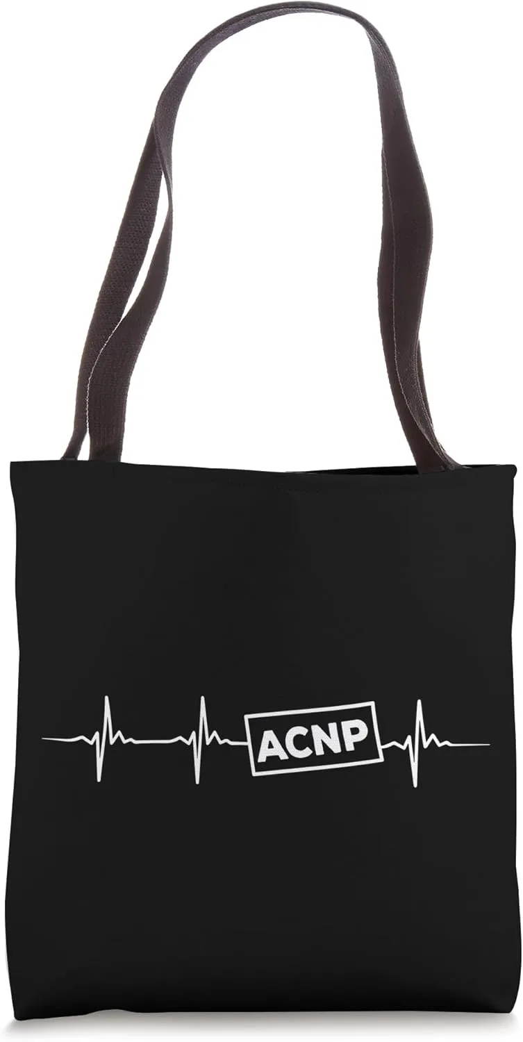 ACNP Nursing Heartbeat Outfit Acute Care NP Tote Bag