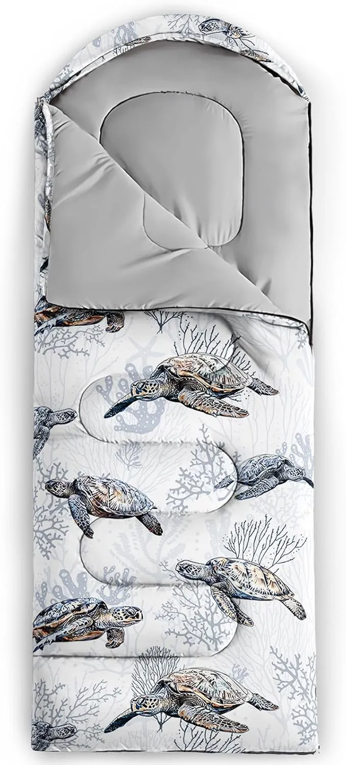 AILONEN Girls Butterfly Camping Sleeping Bags,Lightweight & Waterproof,3 Season Warm & Cool Weather,Beautiful Animal Black Sleeping Bags for Kids Adults,Travelling,Outdoors