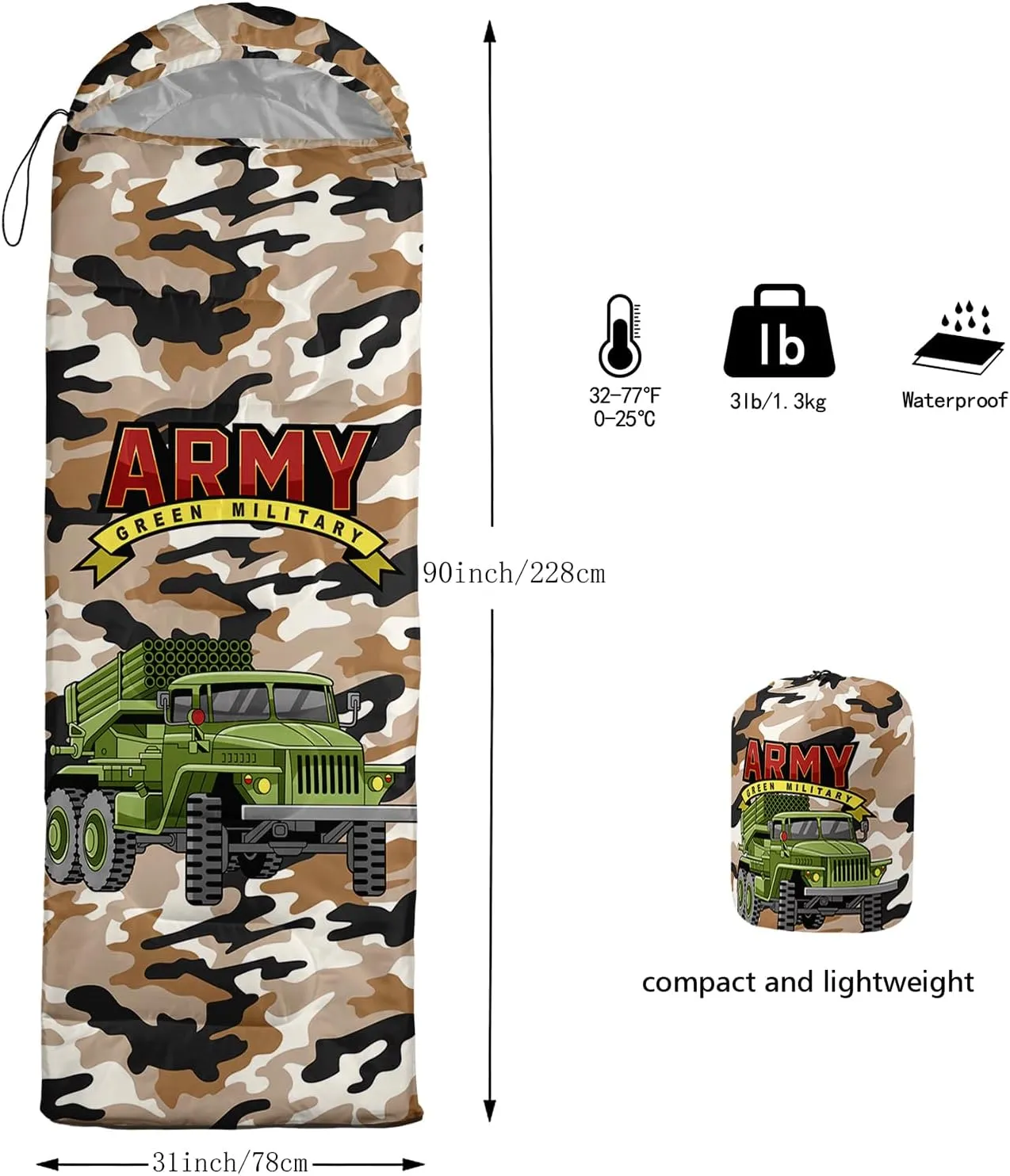 AILONEN Sports Sleeping Bag for Kids Boys,Warm and Cool Weather,Lightweight,Waterproof Backpacking,Soccer Basketball Baseball Rugby Tennis Ball Game Graffiti Sleeping Bag for Camping