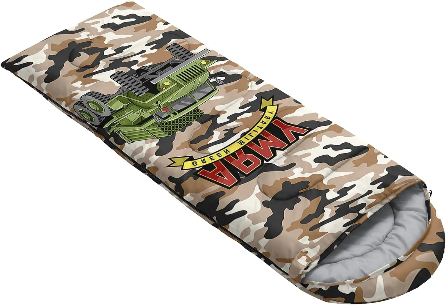 AILONEN Sports Sleeping Bag for Kids Boys,Warm and Cool Weather,Lightweight,Waterproof Backpacking,Soccer Basketball Baseball Rugby Tennis Ball Game Graffiti Sleeping Bag for Camping