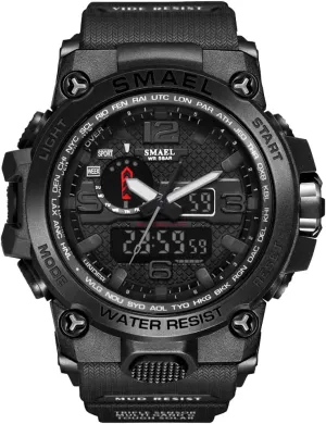 AIMES Men's Watches Sports Outdoor Waterproof Military Watch for Men Large Dual Time Zone Date Multi Function Casual Work Wristwatch Tactics LED Alarm Stopwatch
