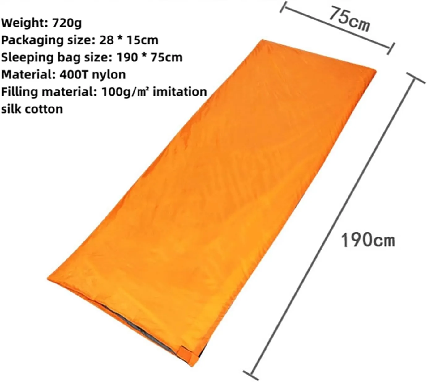 AISHANBAIHUODIAN Ultralight Envelope Sleeping Bag 3 Seasons Waterproof Portable Warm Adult Sleeping Bag Fit for Outdoor Camping Hiking Tourist(Navy)