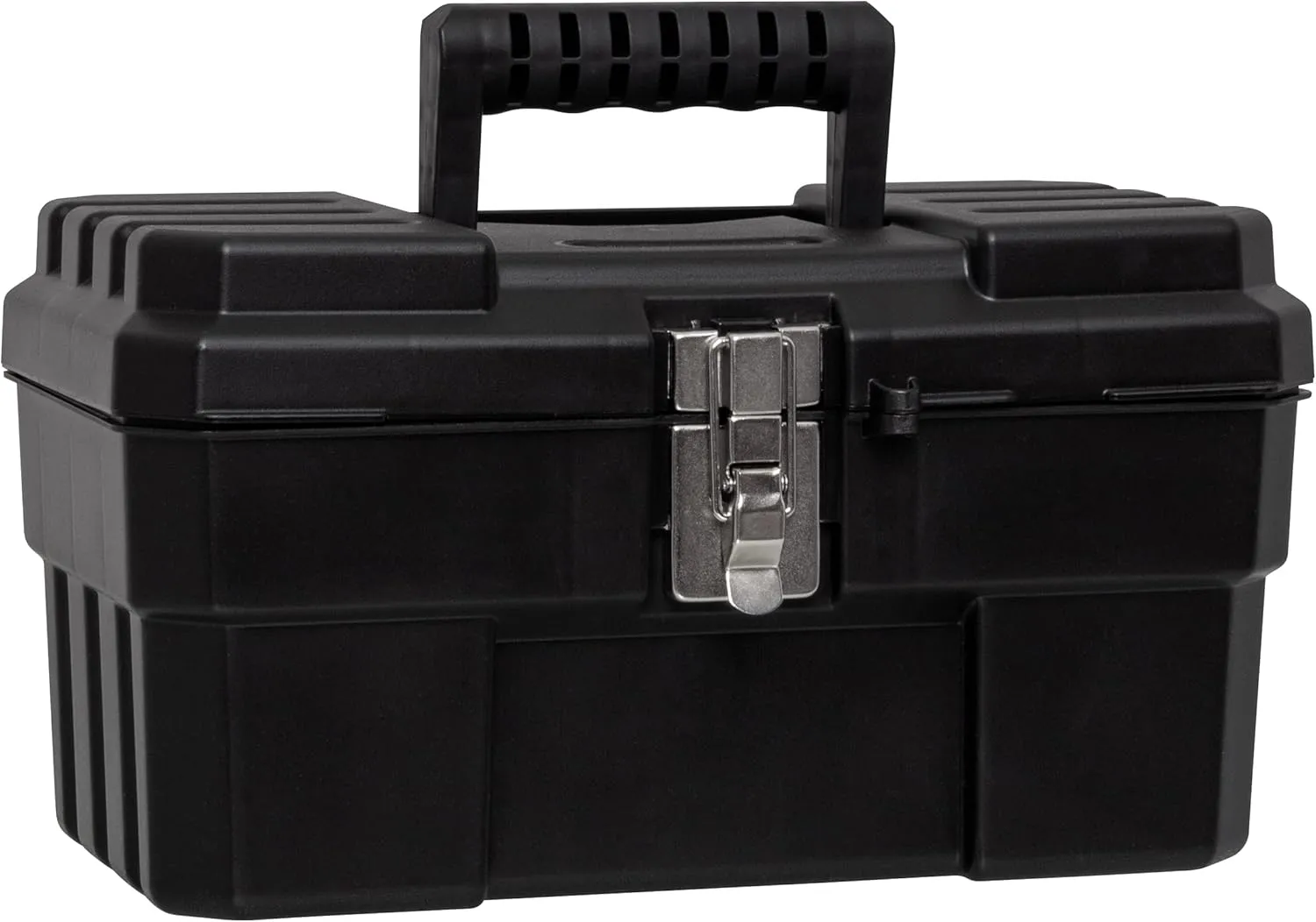 Akro-Mils 09514 ProBox 14-Inch Plastic Toolbox for Tools, Hobby or Craft Storage Toolbox with Removable Tray, 14-Inch x 8-Inch x 8-Inch, Black